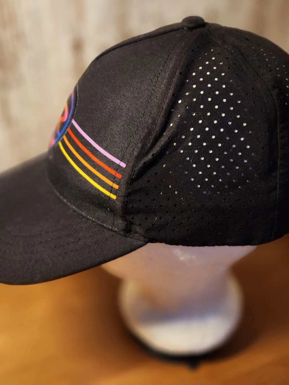 Boco Gear Rock N Roll Marathon Mesh Back Run Hat Cap w/ Multicolor 'R' Emblem